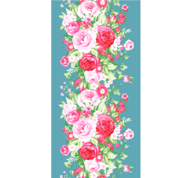 Rosor och blommor Rullgardin blommig - Tenstickers