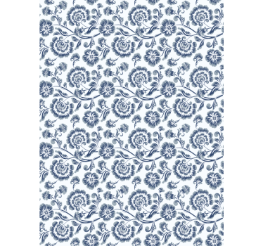 Elegant grått tema Rullgardin blommig - Tenstickers