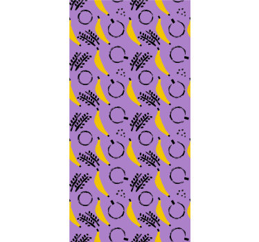 Afrikansk stil lila banan design original rullgardin - Tenstickers