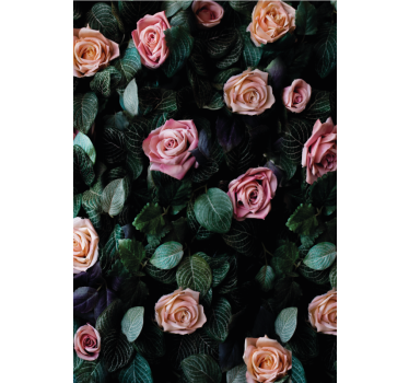 Realistiska rosor mönster Rullgardin blommig - Tenstickers