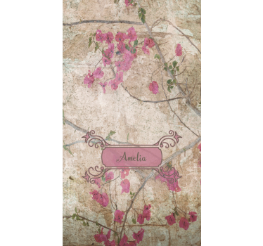 Rullgardin blommig med blommig elegans - Tenstickers