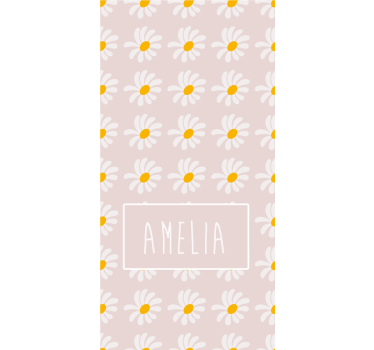 Tusensköna blommig med namn Rrullgardin barn - Tenstickers