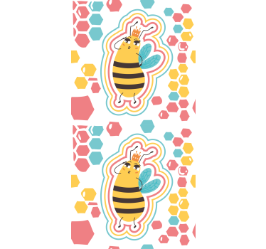 Queen bee illustration barn rullgardin - Tenstickers