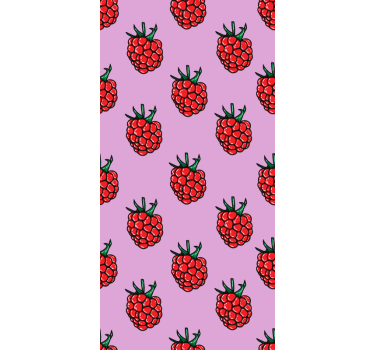 Dekor röda bär frukt och grönsaker rullgardin - Tenstickers
