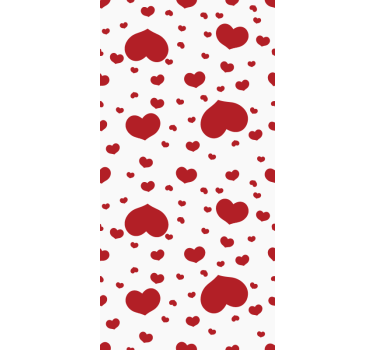 Mönster-dekor små och stora hjärtan modern rullgardin - Tenstickers