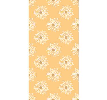 Gul daisy design Rullgardin blommig - Tenstickers