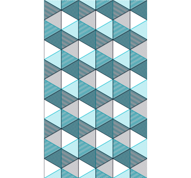 Geo kub illusion textur och mönster rullgardin - Tenstickers