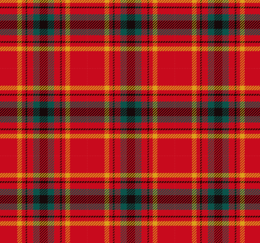 Jul röd tartan konsistens Rullgardin röd - Tenstickers