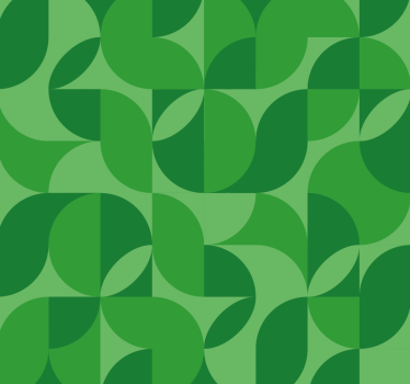 Retro geometrisk Rullgardin grön - Tenstickers