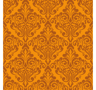 Vintage orange damast Rullgardin vardagsrum - Tenstickers