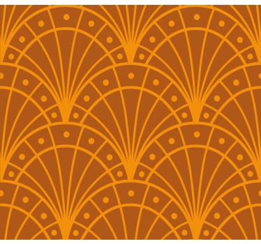 Elegant orange artdeco Rullgardin vardagsrum - Tenstickers