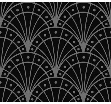 Elegant svart art déco Rullgardin vardagsrum - Tenstickers