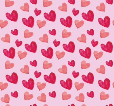 Hjärta rosa mönster Rullgardin romantisk - Tenstickers