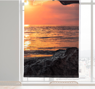 3d grotta soluppgång ocean original persienn - Tenstickers