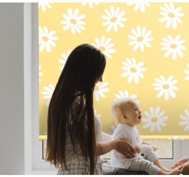 Daisy blommor för spädbarn modern rullgardin - Tenstickers