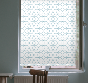 Hexagon konturmönster nordisk rullgardin - Tenstickers