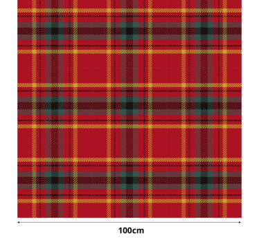 Jul röd tartan konsistens Rullgardin röd - Tenstickers