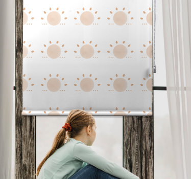 Abstrakt minimal sol nordisk rullgardin - Tenstickers