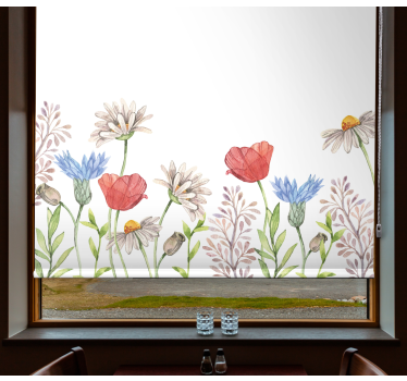 Akvarell vårblommor och rullande rullgardiner - Tenstickers