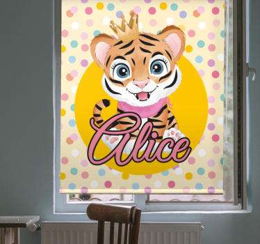 Anpassad baby tiger Rrullgardin barn - Tenstickers