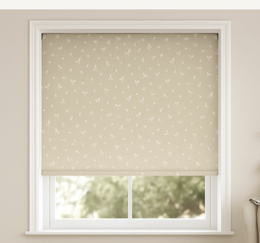 Beige lövmotiv Rrullgardin barn - Tenstickers