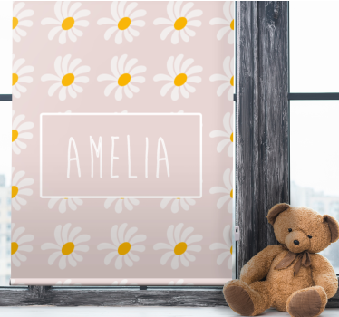 Tusensköna blommig med namn Rrullgardin barn - Tenstickers