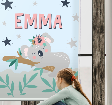 Baby koala med namn Rrullgardin barn - Tenstickers