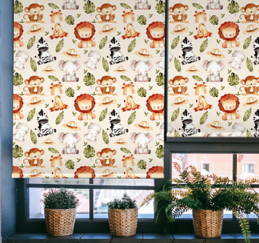 Beige safari barn rullgardin - Tenstickers