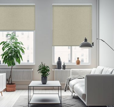 Beige tygstruktur Rullgardin vardagsrum - Tenstickers