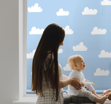 Blå himmel moln rullgardin - Tenstickers