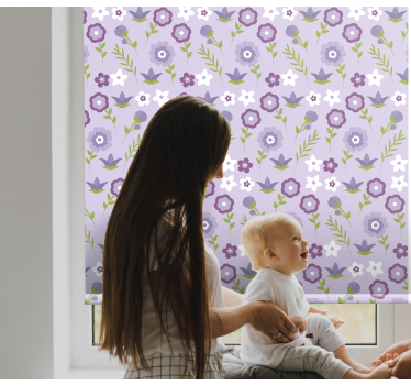 Blommönster harmoni Rullgardin blommig - Tenstickers