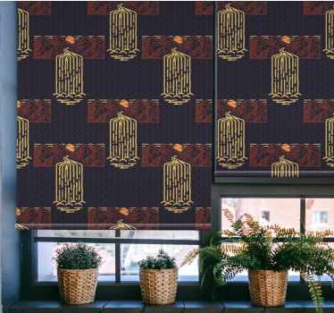 Solnedgång med vattenfall Rullgardin mer vintage - Tenstickers