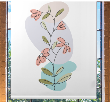 Charmiga blomstammar Rullgardin blommor och växter - Tenstickers