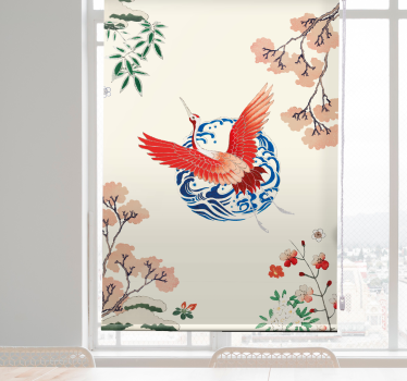 Chinoiserie mer vintage rullgardin - Tenstickers