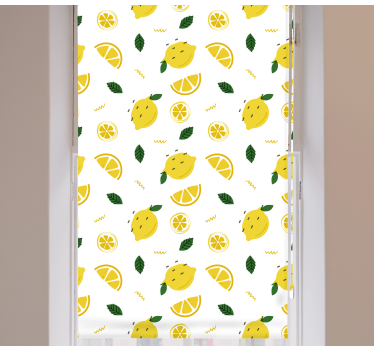 Citron och skivor av citron modern rullgardin - Tenstickers