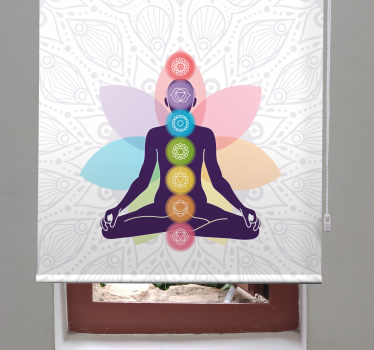 De sju chakras symboler moderna rullgardiner - Tenstickers