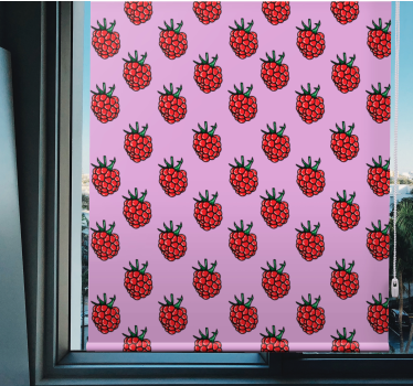 Dekor röda bär frukt och grönsaker rullgardin - Tenstickers