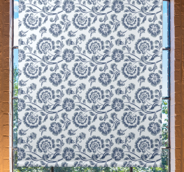 Elegant grått tema Rullgardin blommig - Tenstickers