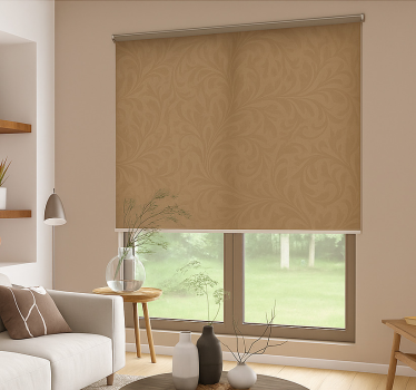 Elegant mörkbeige design Rullgardin vardagsrum - Tenstickers