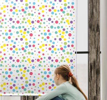 Färgglada prickiga mönster moderna rullgardiner - Tenstickers