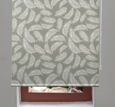 Fjäder beige "hampton" blommor och växt rullgardin - Tenstickers