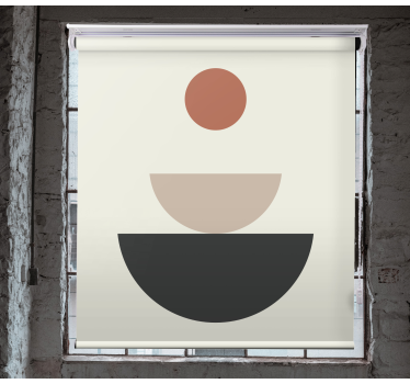Fontän abstrakt geometrisk konst rullgardin konst - Tenstickers