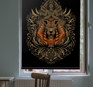 Forntida egyptisk gud 'anubis' rullgardin elegans - Tenstickers
