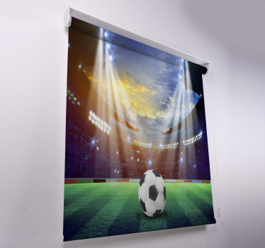 Fotbollsstadion rullgardin fotboll - Tenstickers
