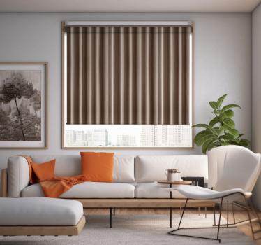 Gardin textur Rullgardin beige - Tenstickers