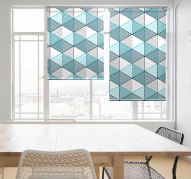 Geo kub illusion textur och mönster rullgardin - Tenstickers