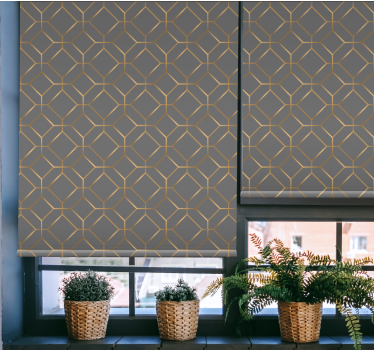 Geometriska grå och gyllene texturer och mönster rullgardin - Tenstickers