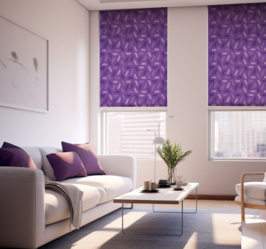 Geometriska lila toner Rullgardin vardagsrum - Tenstickers
