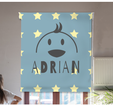 Stjärnkyckling med namn Rrullgardin barn - Tenstickers