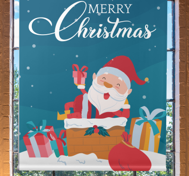 God jul med tomten annan rullgardin - Tenstickers